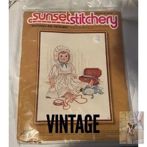 Vintage Unopened Sunset Stitchery Kit, Keepsakes and Memories Design